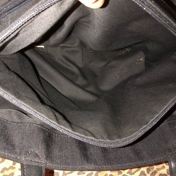 DKNY Donna Karen black Soft sided Commuter Bag/ Briefcase Great shantung Fabric - Picture 8 of 11